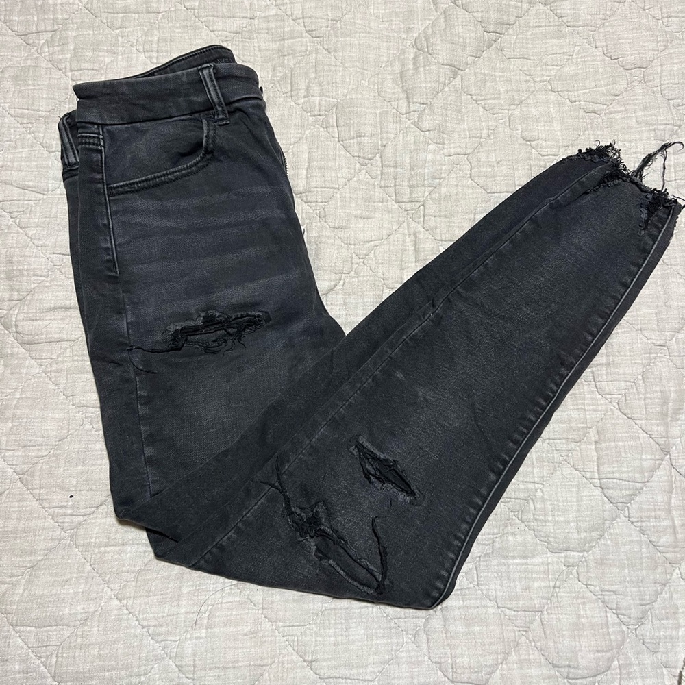 American eagle black holy skinny jeans